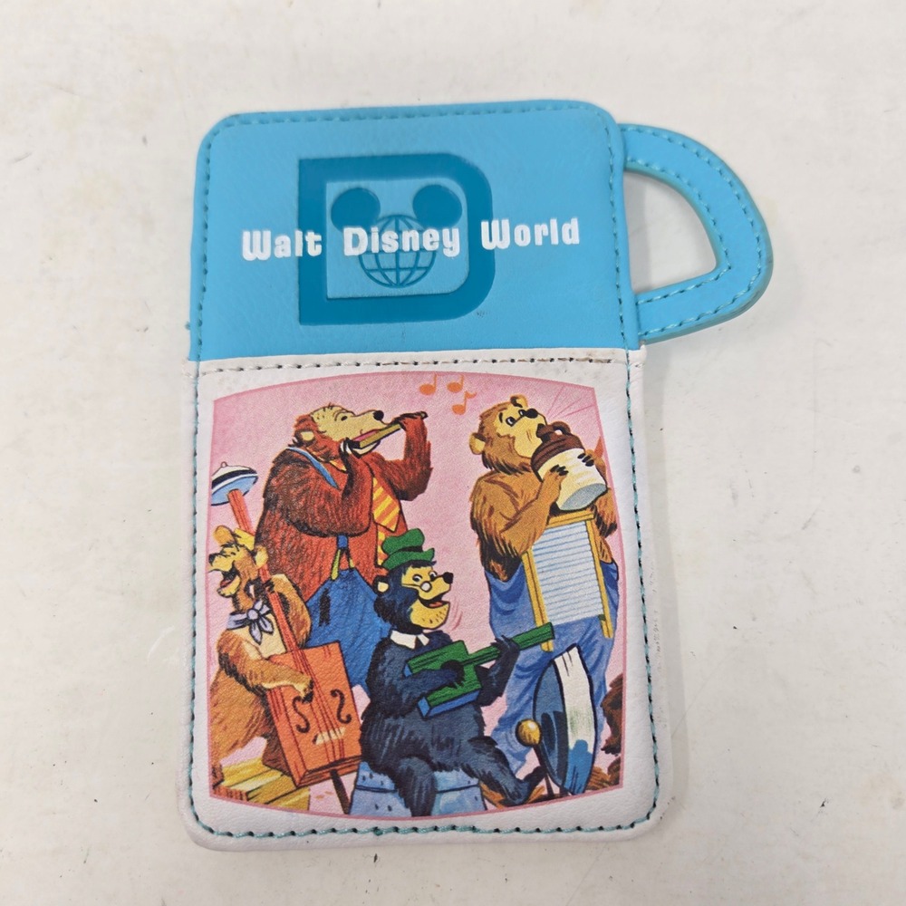 Walt Disney World Country Bear Jamboree Mickey Mouse Card Holder Wallet Blue